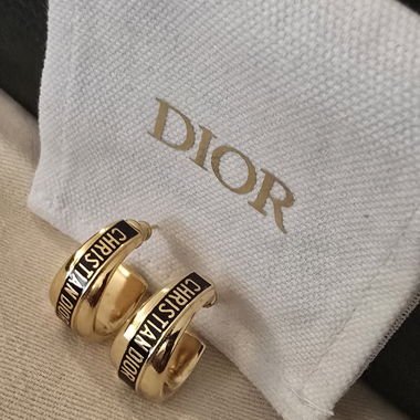 Boucles d’oreilles Dior or/noir