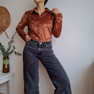 🐿Vintage velvet shirt