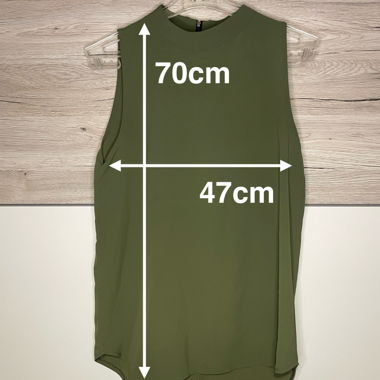 Top senza maniche verde oliva - ZEBRA - taglia S