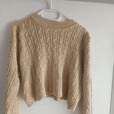 Pull en Tricot Beige Taille M