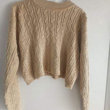 Beige Knit Sweater Size M