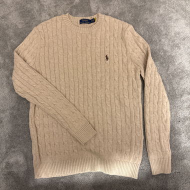 Cream/ beige Polo Ralph Lauren cable knit jumper