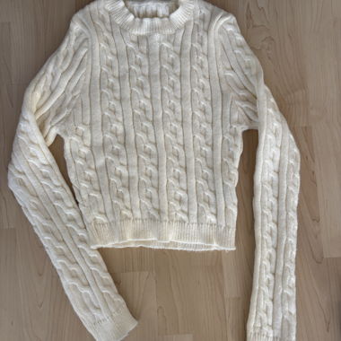 Ecru Cable Knit Sweater