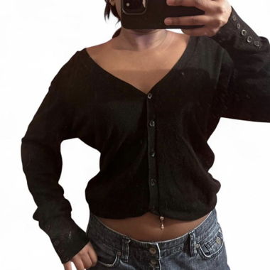 cute off-shoulder cardigan