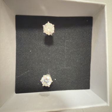 Orecchini a lobo in Moissanite argento 925