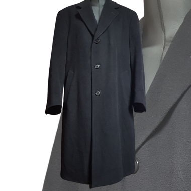 Black Wool Men Coat - Macy's London Fog 