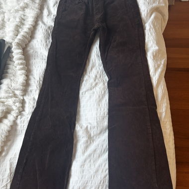 Jeans marroni a vita bassa 