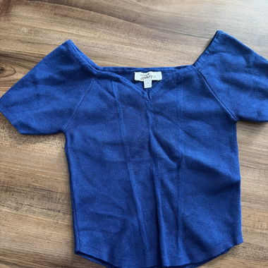Jennyfer blue short-sleeve knit top S