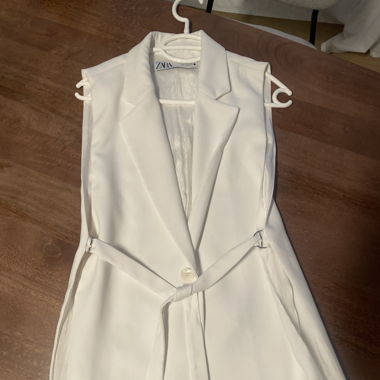 Weisse Blazer-Weste