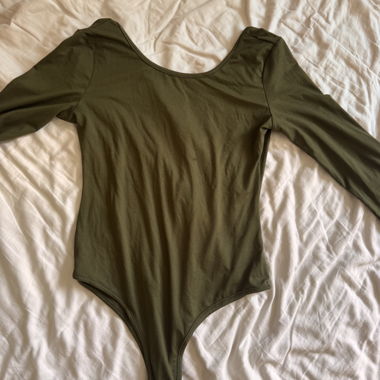 Olive Long-Sleeve Bodysuit