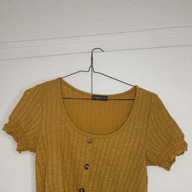 Crop top moutarde 
