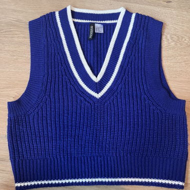 Débardeur en maille bleue