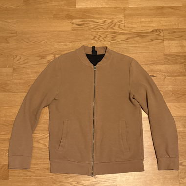 Veste bomber marron à fermeture éclair