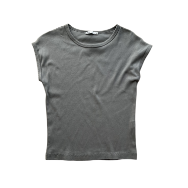 Tee-shirt bébé côtelé gris ZARA