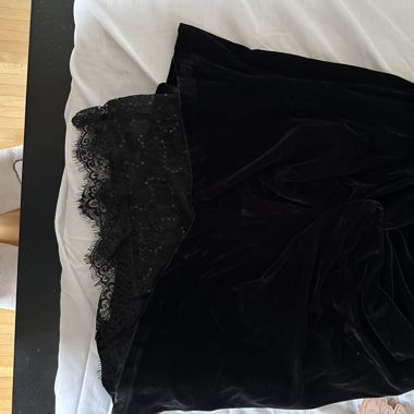 Lace Made Velvet Skirt Rock