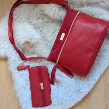 Ensemble de sac bandoulière rouge