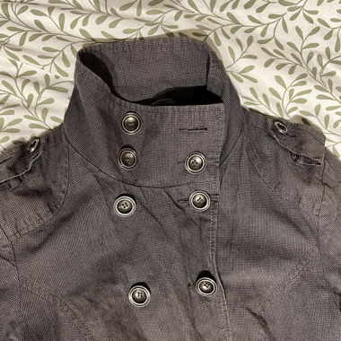 Brown trench coat