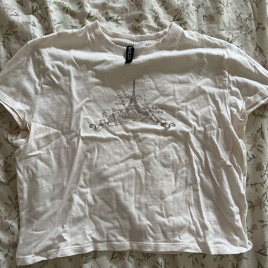 T-shirt bianco Parigi