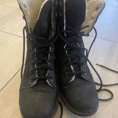 Chaussures d'hiver bottines à lacets doublées
