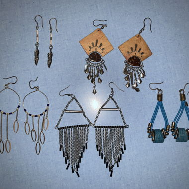 Set di 5 paia di orecchini fantasia boho