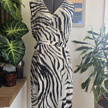 Zebra bedrucktes Kleid - Les petites - Grösse 40