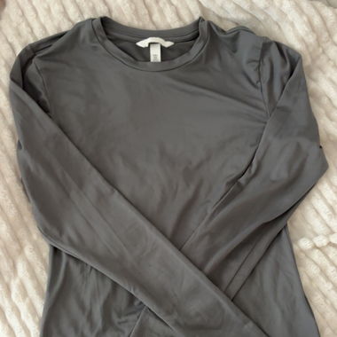 Top grigio a maniche lunghe H&M