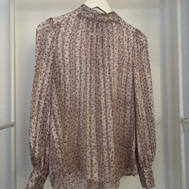 Blouse fleurie légère col fermé H&M