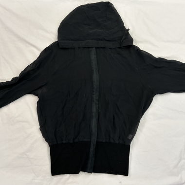 Black zip-up hoodie jacket