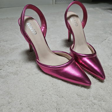 Décolleté slingback RAID rosa metallizzato