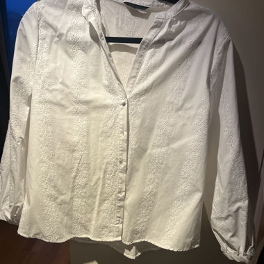 White patterned shirt