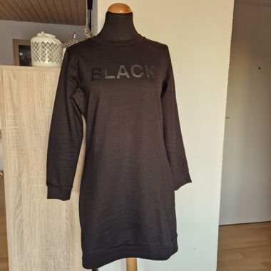 Robe sweat noire avec inscription
