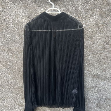 Transparente schwarze Bluse