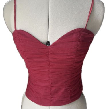 Jigsaw red vintage crop top 