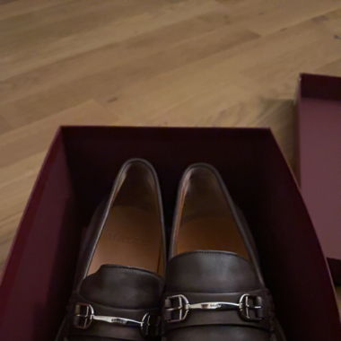 Brown Leather Bally Loafers