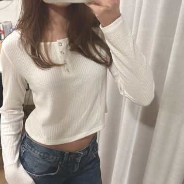 edikted long-sleeve top white