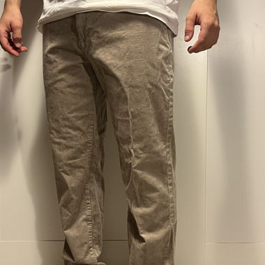 Pantaloni in velluto a coste beige