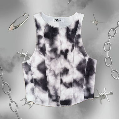 Y2K-Vibe Tie Dye Crop Tank 