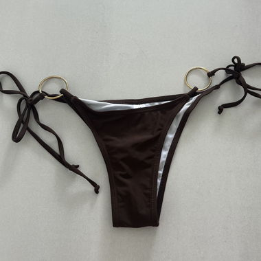 Slip de bikini marron