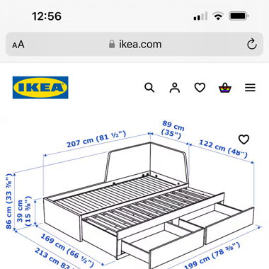 Lit banquette IKEA