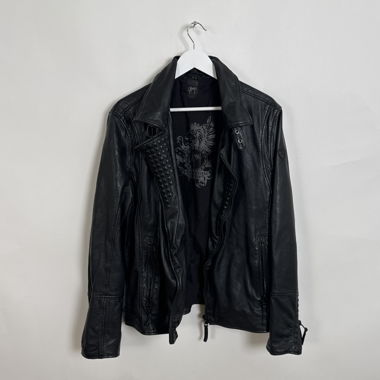 Giacca in pelle Gipsy nera