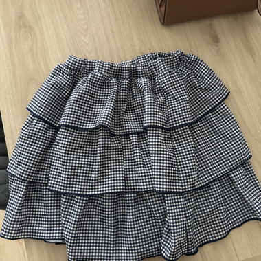 Zara Plaid Tiered Skirt