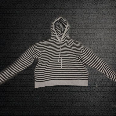 strteen striped cropped hoodie XS