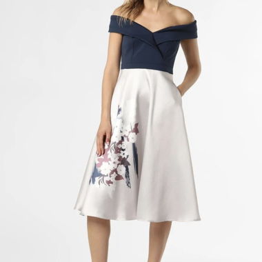 SWING Robe midi épaules dénudées à imprimé floral
