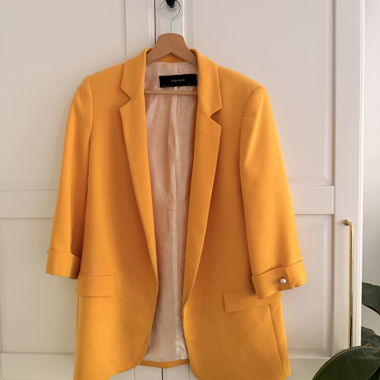 Veste blazer Zara Basic jaune M