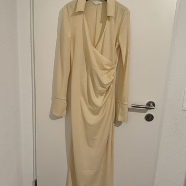 Vestito portafoglio beige H&M