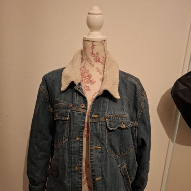 Vintage Gefütterte Jeansjacke