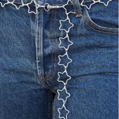 Brandy Melville Silver Star Ketten-Gürtel