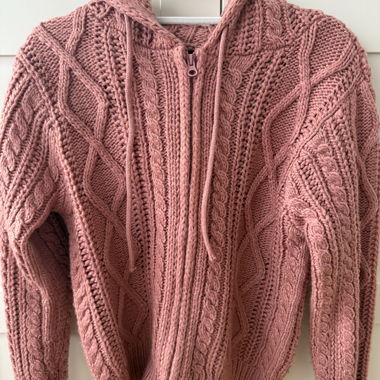 Knit hoodie