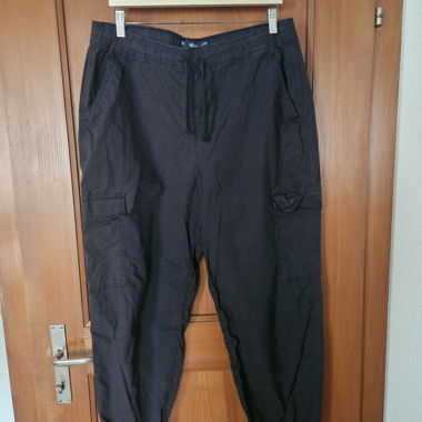 Black Cargo Casual Trousers
