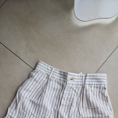 Striped Leinenhose